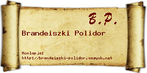 Brandeiszki Polidor névjegykártya